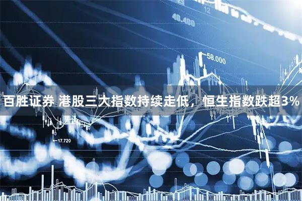 百胜证券 港股三大指数持续走低，恒生指数跌超3%