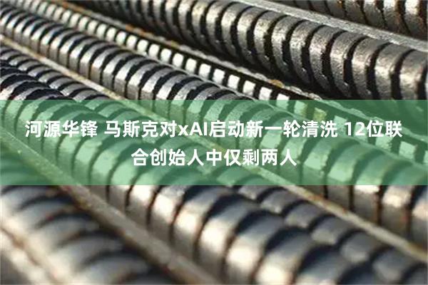 河源华锋 马斯克对xAI启动新一轮清洗 12位联合创始人中仅剩两人